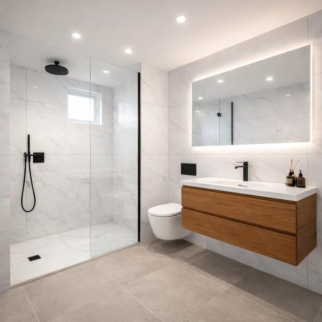 Bad — Zustand nach der Kernsanierung