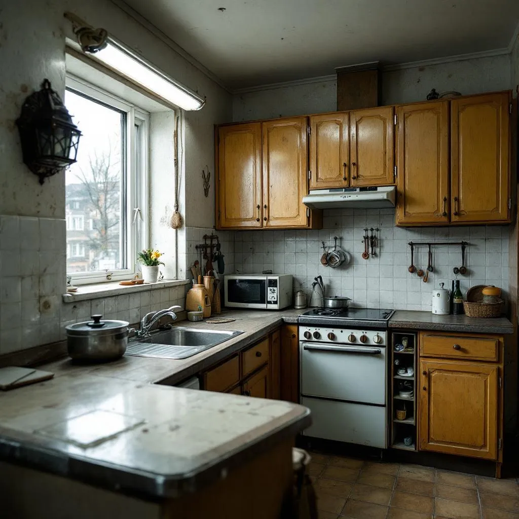 Küchenbereich — Zustand vor der Standardrenovierung